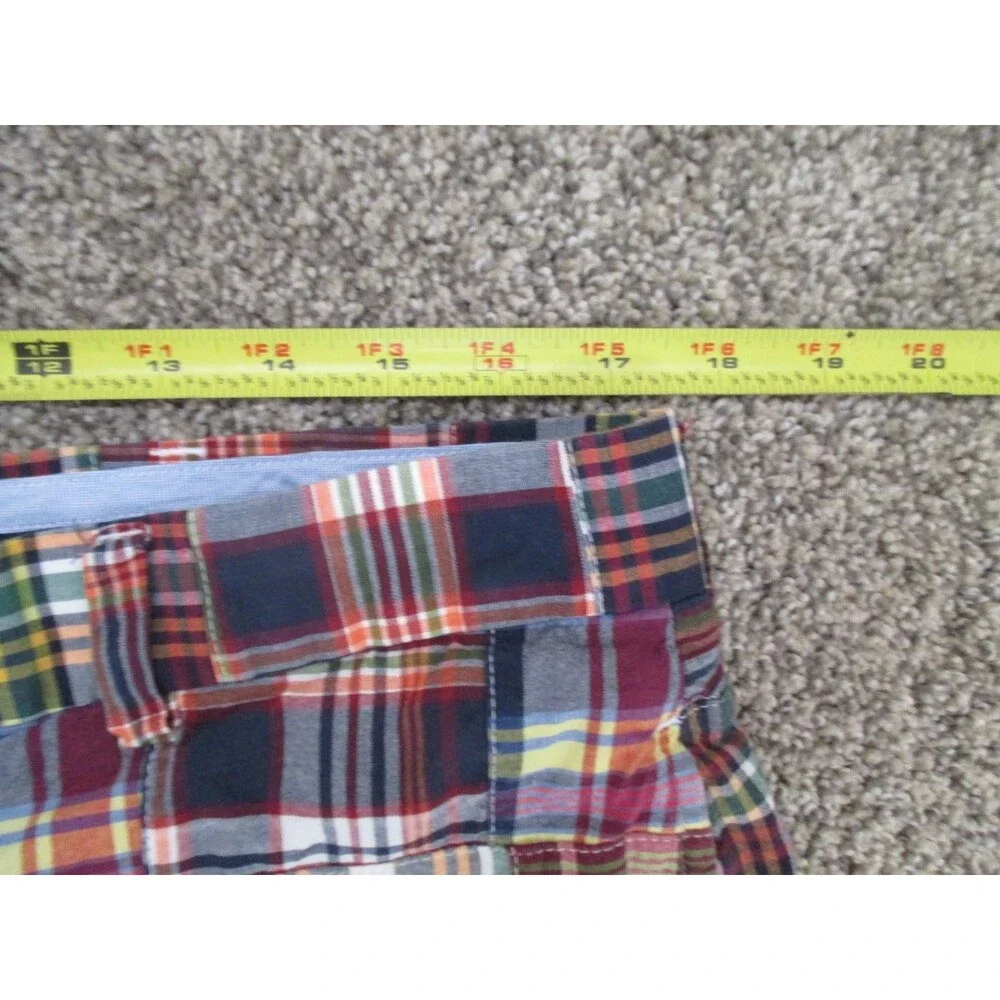 Brooks Brothers Madras Patchwork Shorts M 36 Multicolor Plaid Cotton Preppy